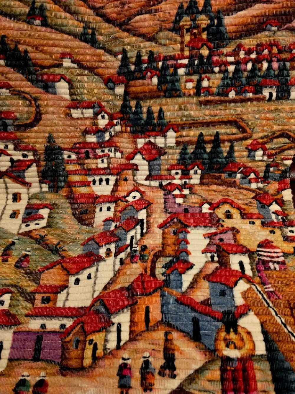 Handwoven Andean Wool Tapestry – Natural Plant-Dyed Artisan Textile